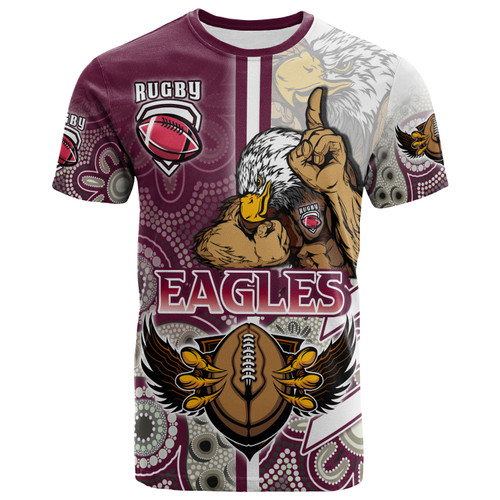 Australia Sea Eagles T-shirt - Custom Australia Sea Eagles Ball Aboriginal Inspired Indigenous Sport Style T-shirt