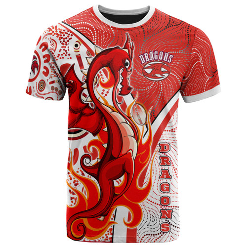 NRLW Illawarra and St George T-shirt - Custom Indigenous Illawarra and St George With Patterns Woman T-shirt