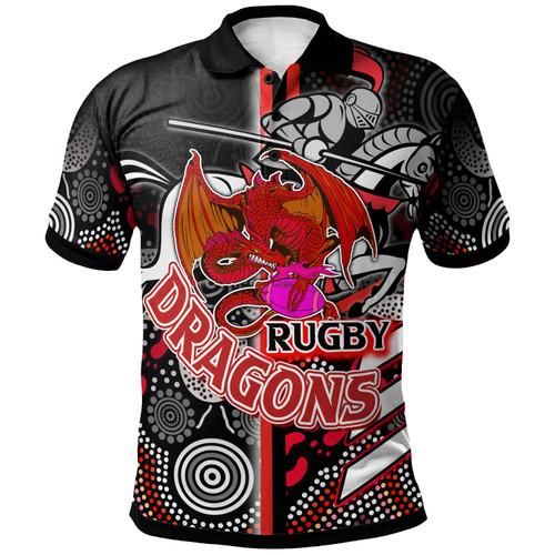 Australia ST George Polo Shirt - Custom ST George Ball Aboriginal Inspired Indigenous Sport Style Polo Shirt