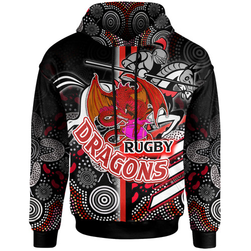 Australia ST George Hoodie - Custom ST George Ball Aboriginal Inspired Indigenous Sport Style Hoodie