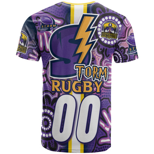 Melbourne Storm T-shirt - Custom Melbourne Storm Ball Aboriginal Inspired Indigenous Sport Style T-shirt Melbourne Storm T-shirt - Custom Melbourne Storm Ball Aboriginal Inspired Indigenous Sport Style T-shirt