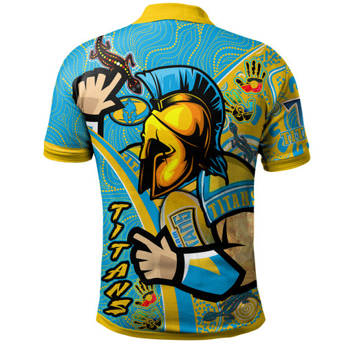 Australia Gold Coast Custom Polo Shirt - Gold Coast Pride With Aussie Indigenous Culture Polo Shirt Australia Gold Coast Custom Polo Shirt - Gold Coast Pride With Aussie Indigenous Culture Polo Shirt