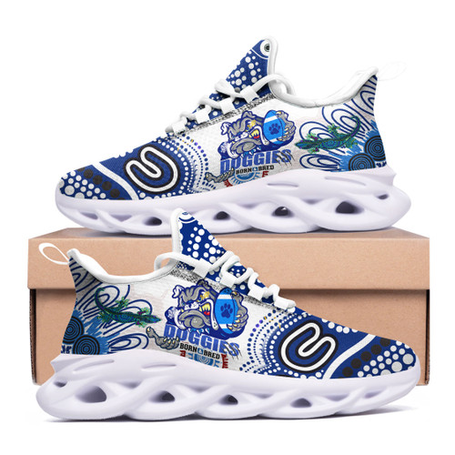 Australia Canterbury-Bankstown "Born & Bred" Clunky Shoes - Indigenous Canterbury-Bankstown With Ball And Patterns Clunky Shoes Australia Canterbury-Bankstown "Born & Bred" Clunky Shoes - Indigenous Canterbury-Bankstown With Ball And Patterns Clunky Shoes