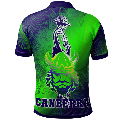 Australia Raiders Rugby Polo Shirt - Anzac Warriors Gradient Style Polo Shirt Australia Raiders Rugby Polo Shirt - Anzac Warriors Gradient Style Polo Shirt