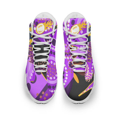 Melbourne Storm High Top Basketball Shoes J 13 - Melbourne Storm Thunder Indigenous with Torres Strait Islander Aboriginal Inspired Culture Sneakers J 13 Melbourne Storm High Top Basketball Shoes J 13 - Melbourne Storm Thunder Indigenous with Torres Strait Islander Aboriginal Inspired Culture Sneakers J 13