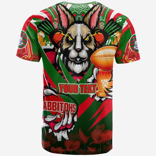 Souths Premierships T-shirt - Custom Go Souths With Poppies Flower And Culture T-shirt
