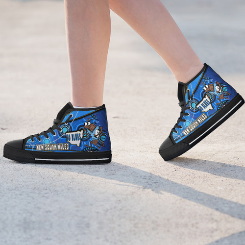 Cockroaches  High Top Shoes - Cockroaches Mascot Aboriginal Inspired Art Cockroaches  High Top Shoes - Cockroaches Mascot Aboriginal Inspired Art