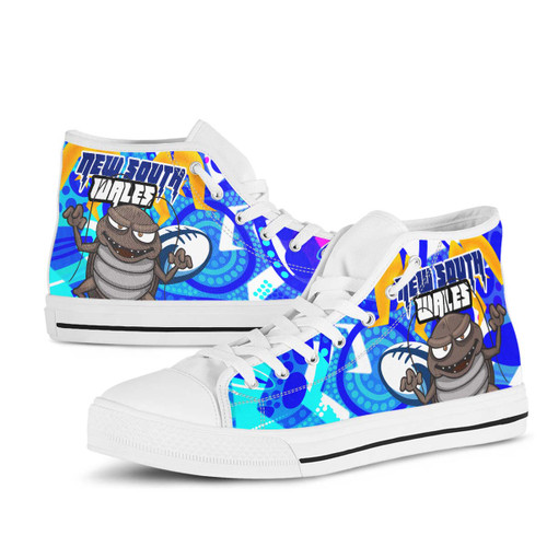 Cockroaches  High Top Shoes- Torres Strait Aboriginal Inspired Flag Cockroaches  High Top Shoes- Torres Strait Aboriginal Inspired Flag