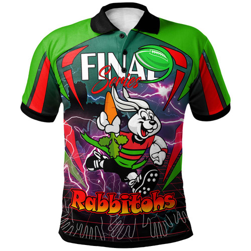 South Sydney Rabbitohs Polo Shirt - Custom Final Series Champions South Sydney Rabbitohs Player And Number Polo Shirt