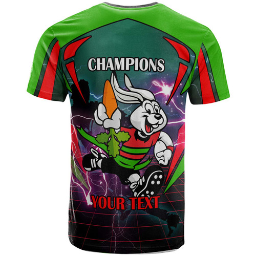 South Sydney Rabbitohs T-shirt - Custom Final Series Champions South Sydney Rabbitohs Player And Number T-shirt