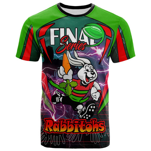 South Sydney Rabbitohs T-shirt - Custom Final Series Champions South Sydney Rabbitohs Player And Number T-shirt