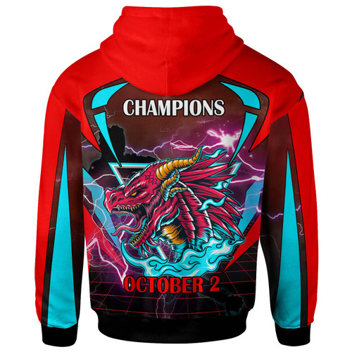St. George Illawarra Dragons Hoodie - Custom Final Series Champions Dragon Personalised Player And Number Hoodie