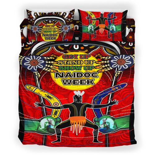 Australia Naidoc Week Bedding Set - Celebrate Naidoc Week Aboriginal Inspired Culture "Get up, Stand up, Show up," Bedding Set Australia Naidoc Week Bedding Set - Celebrate Naidoc Week Aboriginal Inspired Culture "Get up, Stand up, Show up," Bedding Set