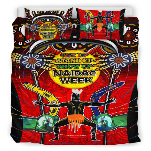 Australia Naidoc Week Bedding Set - Celebrate Naidoc Week Aboriginal Inspired Culture "Get up, Stand up, Show up," Bedding Set Australia Naidoc Week Bedding Set - Celebrate Naidoc Week Aboriginal Inspired Culture "Get up, Stand up, Show up," Bedding Set
