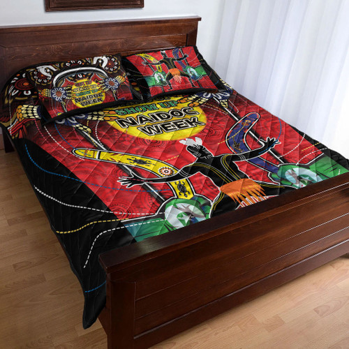 Australia Naidoc Week Quilt Bed Set - Celebrate Naidoc Week Aboriginal Inspired Culture "Get up, Stand up, Show up," Quilt Bed Set Australia Naidoc Week Quilt Bed Set - Celebrate Naidoc Week Aboriginal Inspired Culture "Get up, Stand up, Show up," Quilt Bed Set