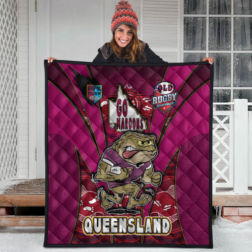 Cane Toads Quilt - Cane Toads Mascot With Aboriginal Inspired Art Quilt Cane Toads Quilt - Cane Toads Mascot With Aboriginal Inspired Art Quilt