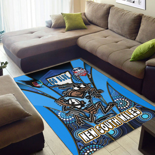 Cockroaches  Area Rug - Cockroaches Mascot With Aboriginal Inspired Art  Area Rug