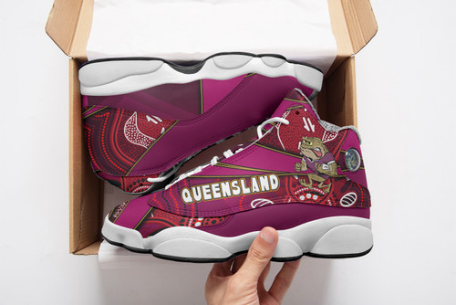 Cane Toads High Top Basketball Shoes J 13 - Cane Toads Mascot Aboriginal Inspired Art Sneakers J 13 Cane Toads High Top Basketball Shoes J 13 - Cane Toads Mascot Aboriginal Inspired Art Sneakers J 13
