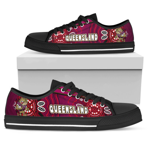 Cane Toads Low Top Shoes - Cane Toads Mascot Aboriginal Inspired Art Cane Toads Low Top Shoes - Cane Toads Mascot Aboriginal Inspired Art