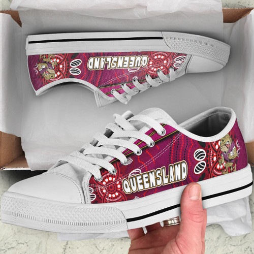 Cane Toads Low Top Shoes - Cane Toads Mascot Aboriginal Inspired Art Cane Toads Low Top Shoes - Cane Toads Mascot Aboriginal Inspired Art