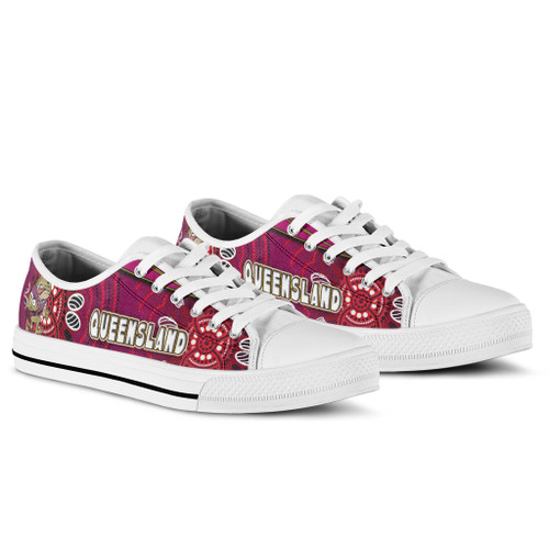 Cane Toads Low Top Shoes - Cane Toads Mascot Aboriginal Inspired Art Cane Toads Low Top Shoes - Cane Toads Mascot Aboriginal Inspired Art