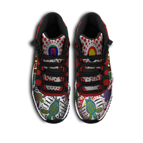 Illawarra and St George High Top Basketball Shoes J 11 - Custom The RED V With And Torres Strait Islander Culture Sneakers J 11 Illawarra and St George High Top Basketball Shoes J 11 - Custom The RED V With And Torres Strait Islander Culture Sneakers J 11