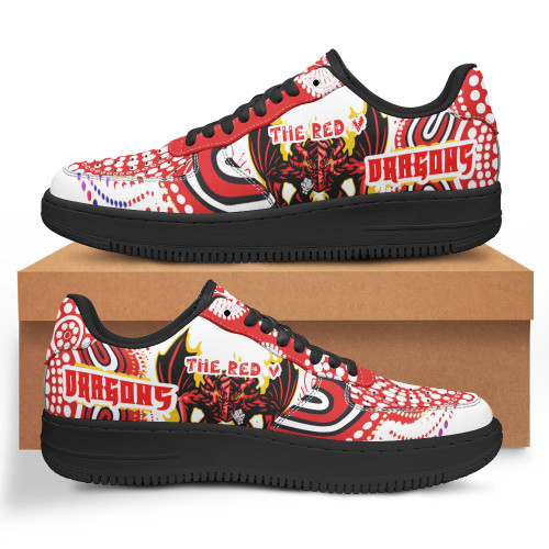 Illawarra and St George Low Top Sneakers F1 - The RED V With And Torres Strait Islander Culture Low Top Sneakers Illawarra and St George Low Top Sneakers F1 - The RED V With And Torres Strait Islander Culture Low Top Sneakers