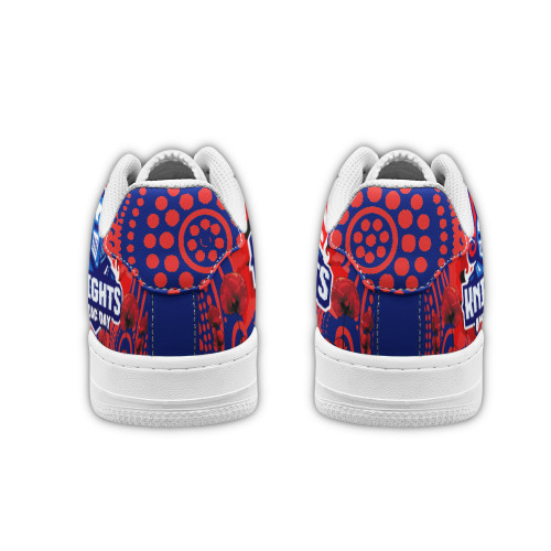 Newcastle Anzac Day Low Top Sneakers F1 - Remembrance Indigenous Newcastle With Poppy Flower Low Top Sneakers