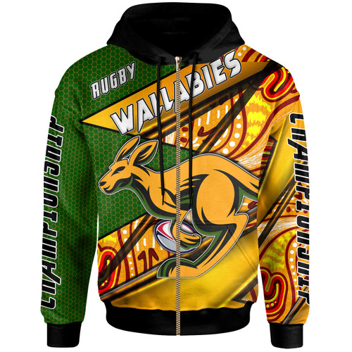 Wallabies Rugby Hoodie - Custom Kangaroo Rugby Ball Rugby Championship Personalised Player And Number Hoodie Wallabies Rugby Hoodie - Custom Kangaroo Rugby Ball Rugby Championship Personalised Player And Number Hoodie