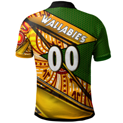Wallabies Rugby Polo Shirt - Custom Kangaroo Rugby Ball Rugby Championship Personalised Player And Number Polo Shirt Wallabies Rugby Polo Shirt - Custom Kangaroo Rugby Ball Rugby Championship Personalised Player And Number Polo Shirt