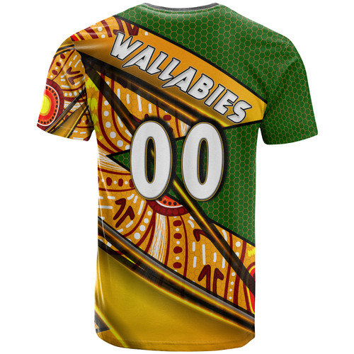 Wallabies Rugby T-shirt - Custom Kangaroo Rugby Ball Rugby Championship Personalised Player And Number T-shirt Wallabies Rugby T-shirt - Custom Kangaroo Rugby Ball Rugby Championship Personalised Player And Number T-shirt