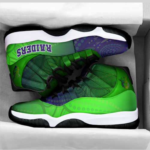 Canberra Raiders High Top Basketball Shoes J 11 - Canberra Raiders Gradient Style High Top Sneakers J 11