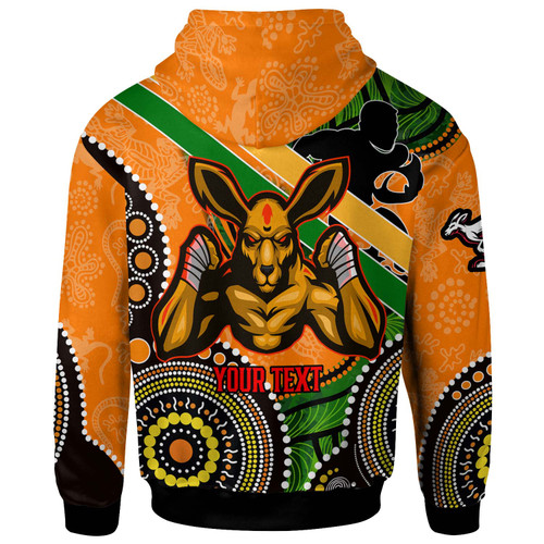 Wallabies Rugby Hoodie - Custom Australia National Rugby Championship with Aboriginal Inspired Culture Player And Number Hoodie Wallabies Rugby Hoodie - Custom Australia National Rugby Championship with Aboriginal Inspired Culture Player And Number Hoodie