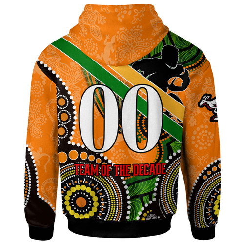 Wallabies Rugby Hoodie - Custom Australia National Rugby Championship with Aboriginal Inspired Culture Player And Number Hoodie Wallabies Rugby Hoodie - Custom Australia National Rugby Championship with Aboriginal Inspired Culture Player And Number Hoodie