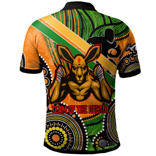 Wallabies Rugby Polo Shirt - Custom Australia National Rugby Championship with Aboriginal Inspired Culture Player And Number Polo Shirt Wallabies Rugby Polo Shirt - Custom Australia National Rugby Championship with Aboriginal Inspired Culture Player And Number Polo Shirt