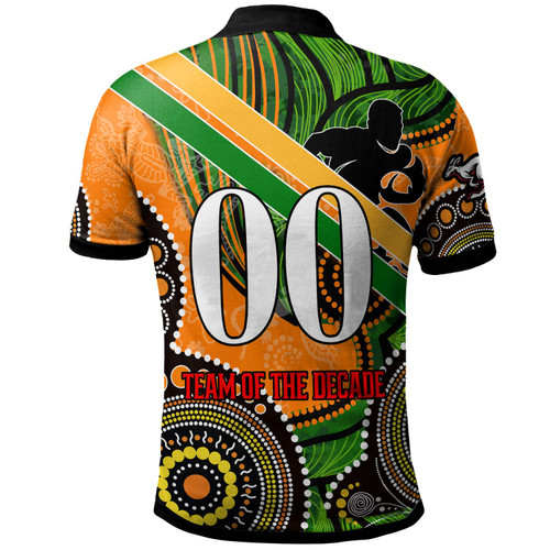 Wallabies Rugby Polo Shirt - Custom Australia National Rugby Championship with Aboriginal Inspired Culture Player And Number Polo Shirt Wallabies Rugby Polo Shirt - Custom Australia National Rugby Championship with Aboriginal Inspired Culture Player And Number Polo Shirt