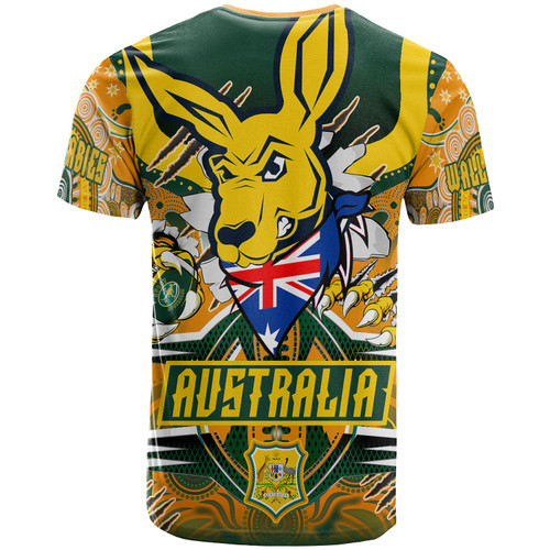 Wallabies T-shirt - Custom Super Indigenous Wallabies Championship Scratch Style T-shirt Wallabies T-shirt - Custom Super Indigenous Wallabies Championship Scratch Style T-shirt