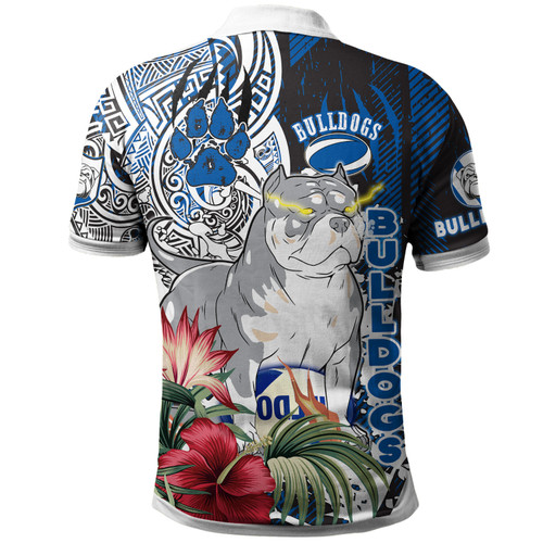 Canterbury-Bankstown Polynesian Polo Shirt - Custom Super Canterbury-Bankstown With Polynesian Tribal Pattern And Hibiscus Flower Polo Shirt