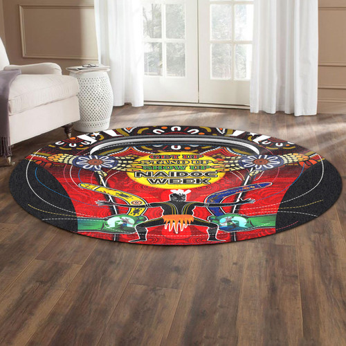 Australia Naidoc Week Round Rug - Celebrate Naidoc Week Aboriginal Inspired Culture "Get up, Stand up, Show up," Round Rug Australia Naidoc Week Round Rug - Celebrate Naidoc Week Aboriginal Inspired Culture "Get up, Stand up, Show up," Round Rug