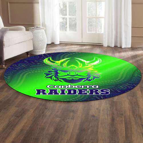 Canberra Raiders Round Rug - Canberra Raiders Gradient Style Round Rug Canberra Raiders Round Rug - Canberra Raiders Gradient Style Round Rug