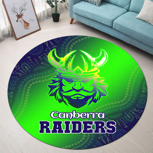 Canberra Raiders Round Rug - Canberra Raiders Gradient Style Round Rug Canberra Raiders Round Rug - Canberra Raiders Gradient Style Round Rug