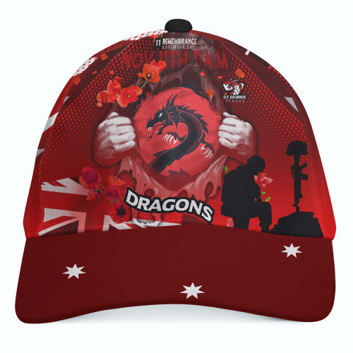 Australia St.George Cap - Remembrance Day Team Poppies Cap