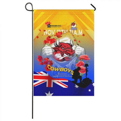 North Queensland Cowboys Flag - Remembrance Day Team Poppies Flag North Queensland Cowboys Flag - Remembrance Day Team Poppies Flag