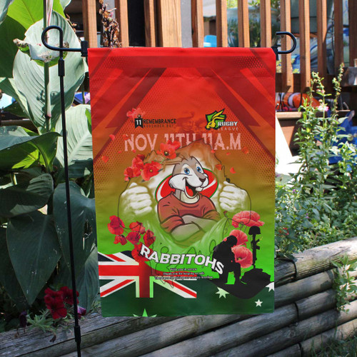 South Sydney Rabbitohs Flag - Remembrance Day Team Poppies Flag South Sydney Rabbitohs Flag - Remembrance Day Team Poppies Flag