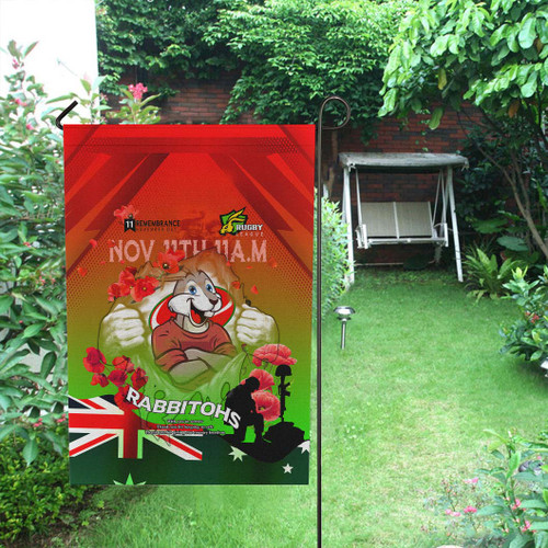 South Sydney Rabbitohs Flag - Remembrance Day Team Poppies Flag South Sydney Rabbitohs Flag - Remembrance Day Team Poppies Flag