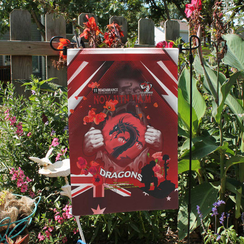 St. George Illawarra Dragons Flag - Remembrance Day Team Poppies Flag