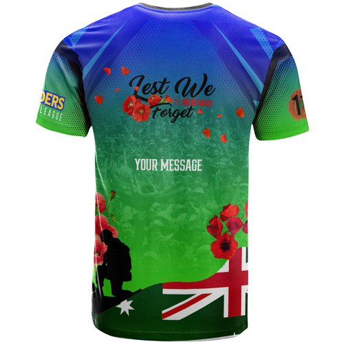 Canberra Raiders T-shirt - Custom Canberra Raiders Remembrance Day Lest We Forget Poppies T-shirt Canberra Raiders T-shirt - Custom Canberra Raiders Remembrance Day Lest We Forget Poppies T-shirt
