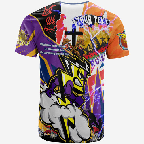 Melbourne T-shirt - Custom Remembrance Melbourne Rampage Squad Anzac Quote With Poppy And Rosemary T-shirt Melbourne T-shirt - Custom Remembrance Melbourne Rampage Squad Anzac Quote With Poppy And Rosemary T-shirt