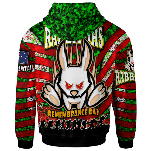 South Sydney Rabbitohs Hoodie - South Sydney Rabbitohs Remembrance Day And Poppies Hoodie South Sydney Rabbitohs Hoodie - South Sydney Rabbitohs Remembrance Day And Poppies Hoodie