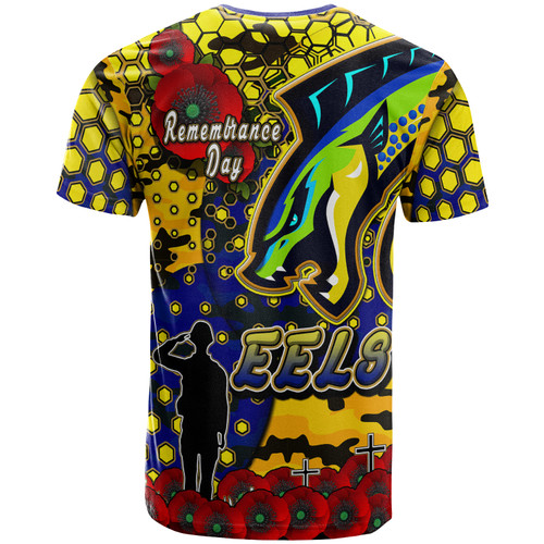 Parramatta Eels T-shirt - Custom Parramatta Eels Remembrance Day And Poppies T-shirt Parramatta Eels T-shirt - Custom Parramatta Eels Remembrance Day And Poppies T-shirt